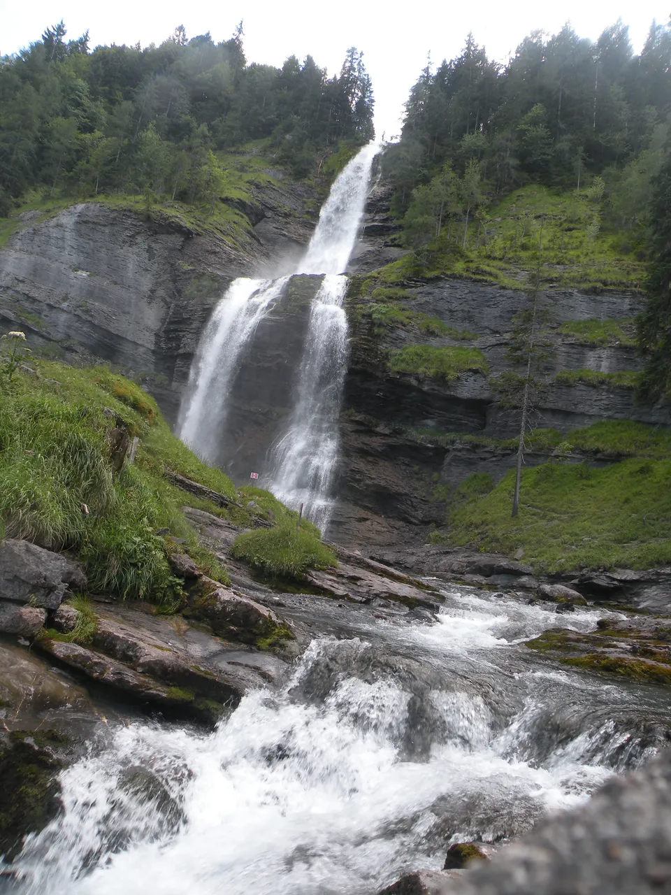 Cascade du Rouget in Sixt-Fer-à-Cheval, seen from its base