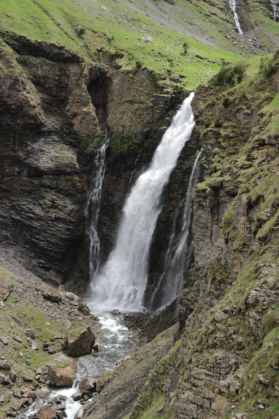 Cascade de Sales among the rocks in Sixt-Fer-à-Cheval